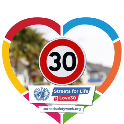 Prędkość LOVE 30 km/h w Łomiankach: Światowy Tydzień Bezpieczeństwa Ruchu Drogowego ONZ w dniach 17-23 maja 2021 roku